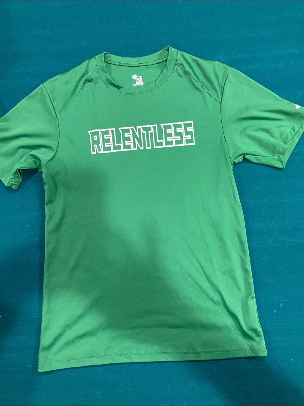 Green Performance Athletic Tee RELENTLESS - Men’s Size S